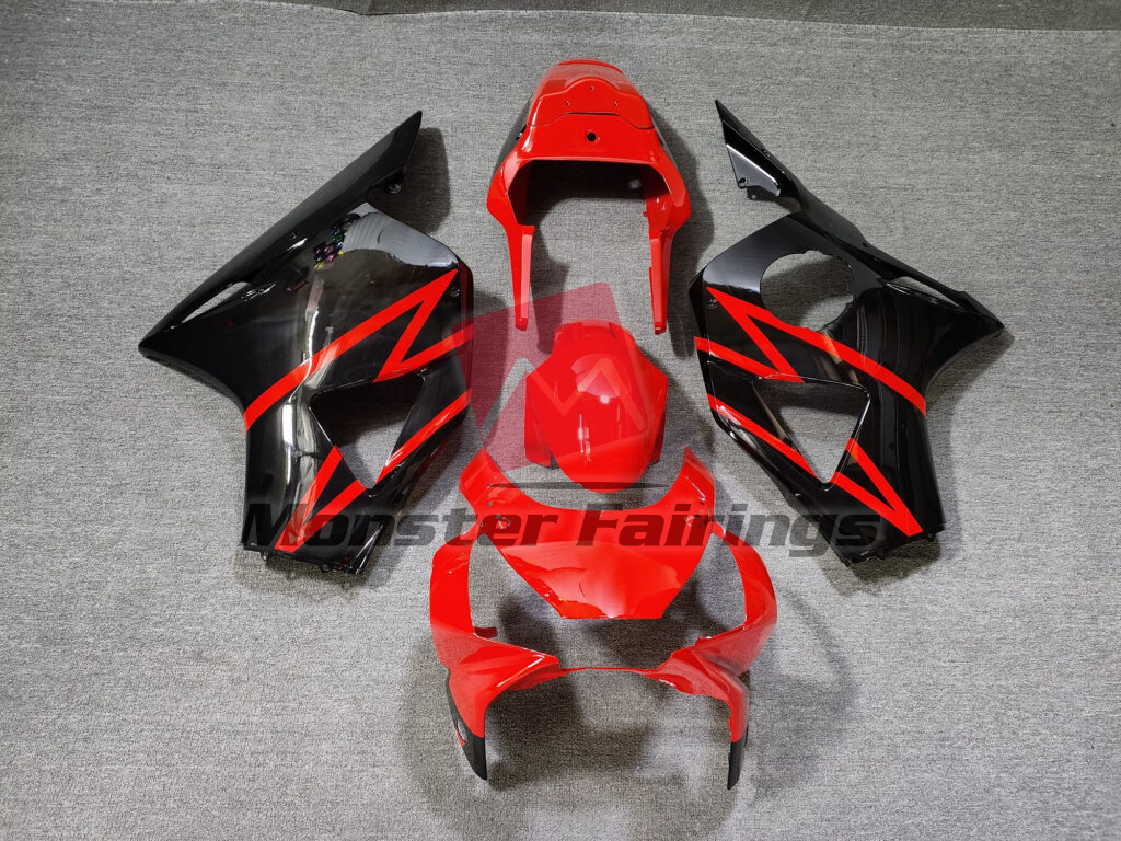 Honda CBR954RR 2002 - 2003 Gloss Red & Black ABS fairings - custom motorcycle bodywork kit by Monster Fairings