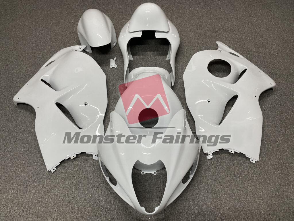 Suzuki GSXR1300 1997 - 2007 Gloss White Design ABS fairings - custom motorcycle bodywork kit by Monster Fairings