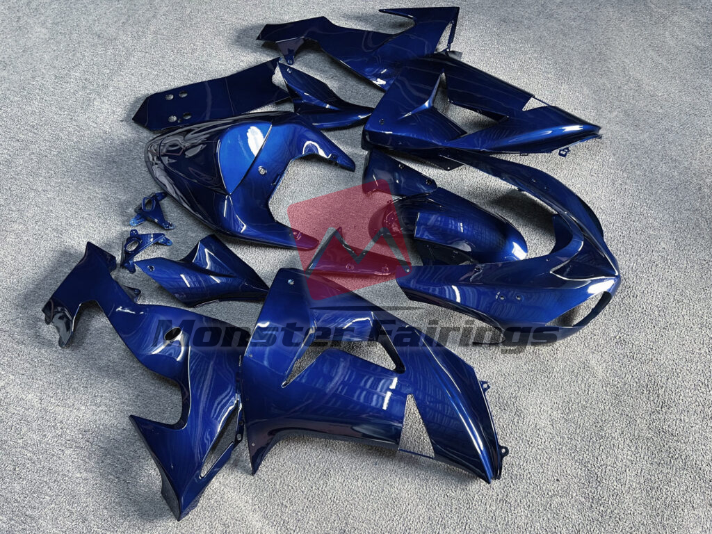 Kawasaki ZX10R custom ABS fairings 2006 - 2007 in Gloss Dark Blue - durable replacement kit, Monster Fairings