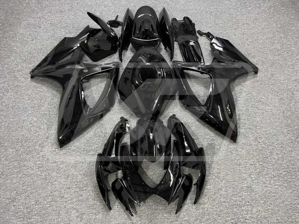 Suzuki GSXR 600 - 750 2006 - 2007 Gloss Black ABS fairings - custom motorcycle bodywork kit by Monster Fairings