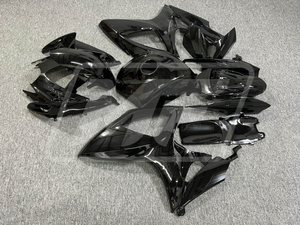2006 - 2007 Suzuki GSXR Gloss Black fairing set - ABS injection, custom painted by Monster Fairings