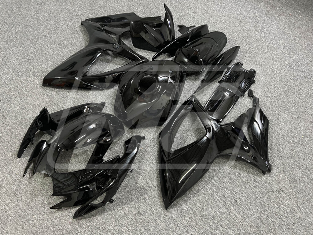 Suzuki GSXR custom ABS fairings 2006 - 2007 in Gloss Black - durable replacement kit, Monster Fairings