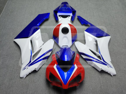 Honda CBR1000RR 2004-2005 Gloss White with Red & Blue ABS Fairings | Monster Fairings