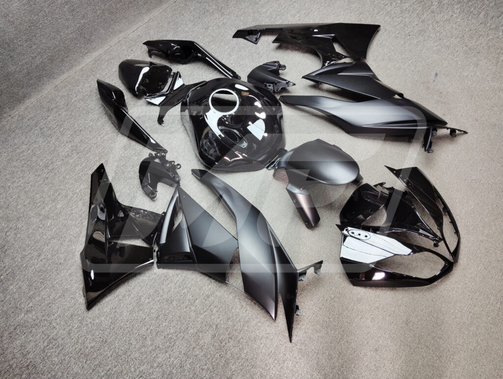 Kawasaki ZX6R custom ABS fairings 2009 - 2012 in Black - durable replacement kit, Monster Fairings