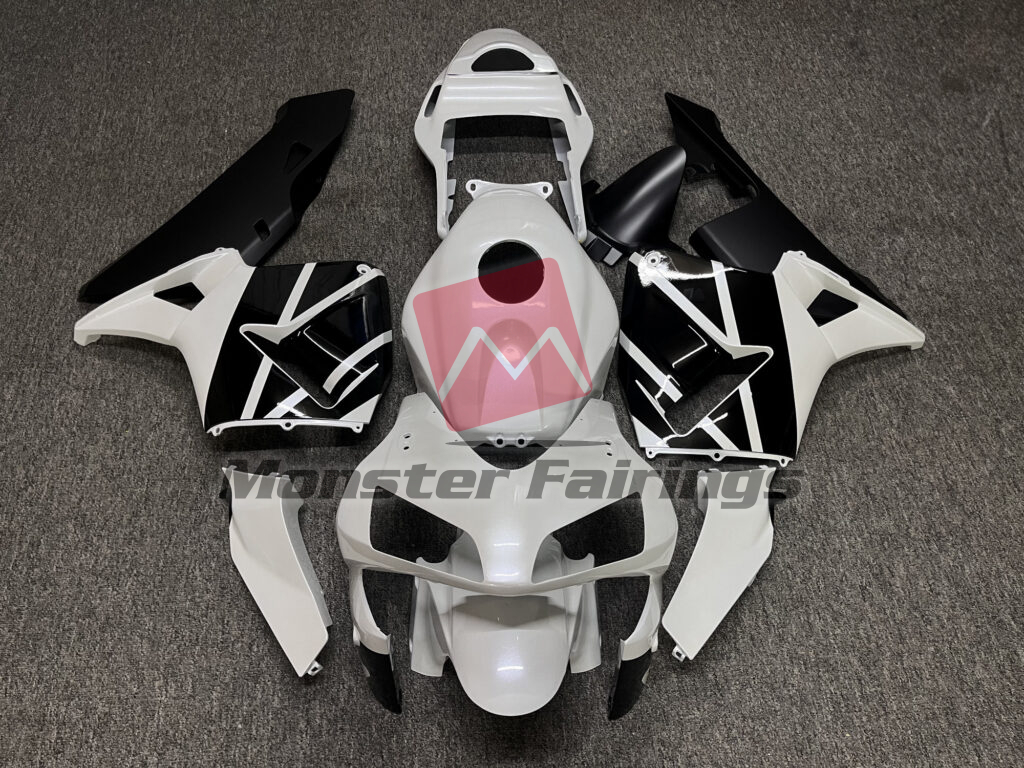 Honda CBR600RR 2003 - 2004 Pearl White & Black ABS fairings - custom motorcycle bodywork kit by Monster Fairings
