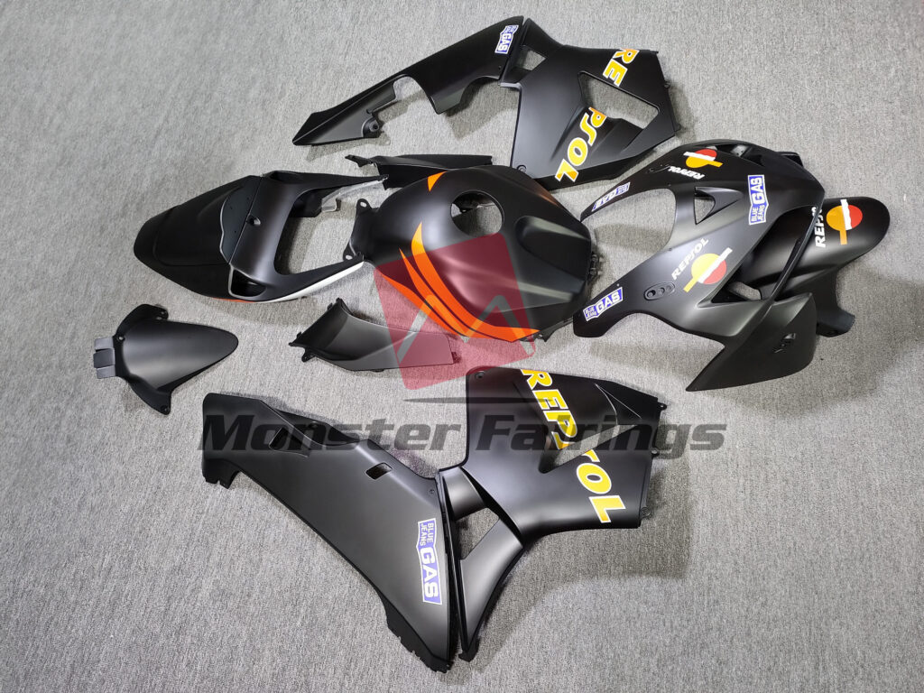 Matte Black Repsol ABS fairings for Honda CBR600RR 2003 - 2004 - premium OEM fit kit by Monster Fairings