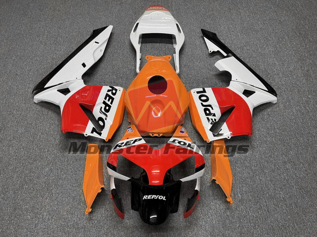 Honda CBR600RR 2003 - 2004 Gloss Light Repsol ABS fairings - custom motorcycle bodywork kit by Monster Fairings