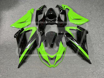 Kawasaki ZX6R 2013-2018 Green and Black Vibrant OEM Style ABS Fairings | Monster Fairings