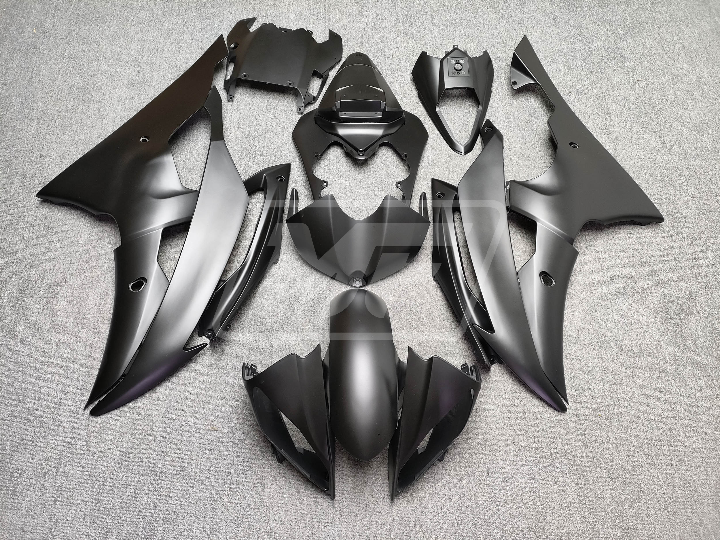 Yamaha R6 2008-2016 Matte Black ABS Fairings | Monster Fairings