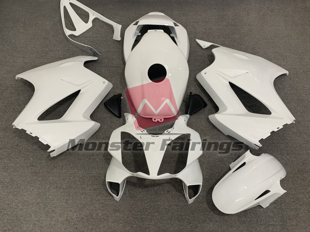 Honda VFR800 2002 - 2012 Gloss White ABS fairings - custom motorcycle bodywork kit by Monster Fairings