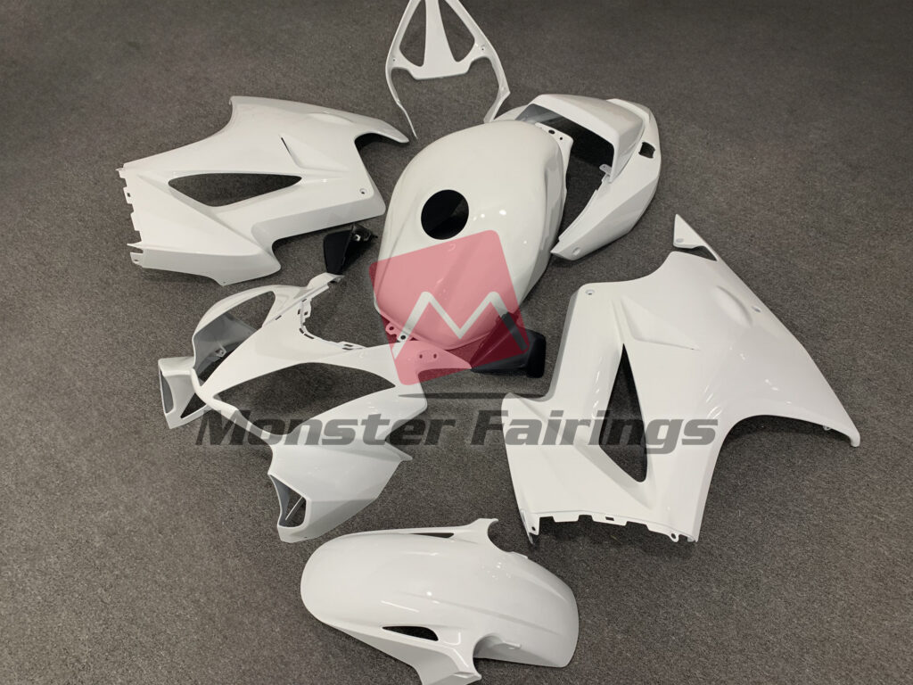 2002 - 2012 Honda VFR800 Gloss White fairing set - ABS injection, custom painted by Monster Fairings