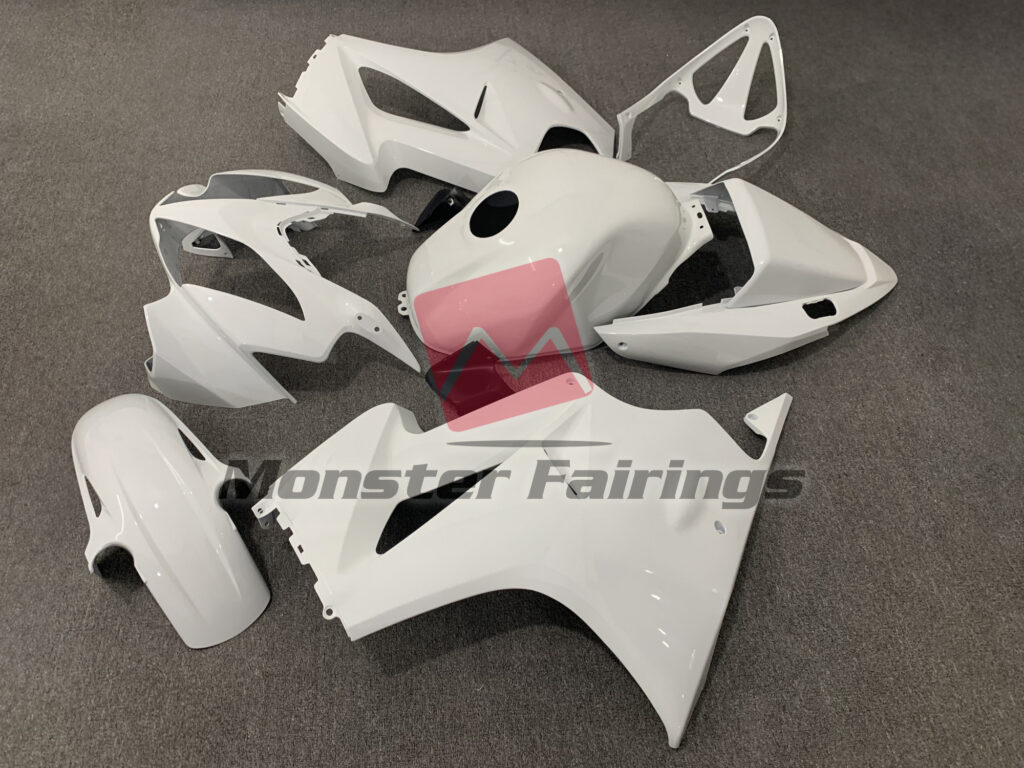 Honda VFR800 custom ABS fairings 2002 - 2012 in Gloss White - durable replacement kit, Monster Fairings