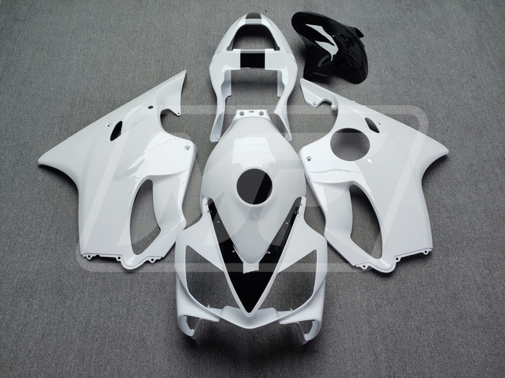 Honda CBR600 F4i 2001 - 2003 Gloss White Black ABS fairings - custom motorcycle bodywork kit by Monster Fairings