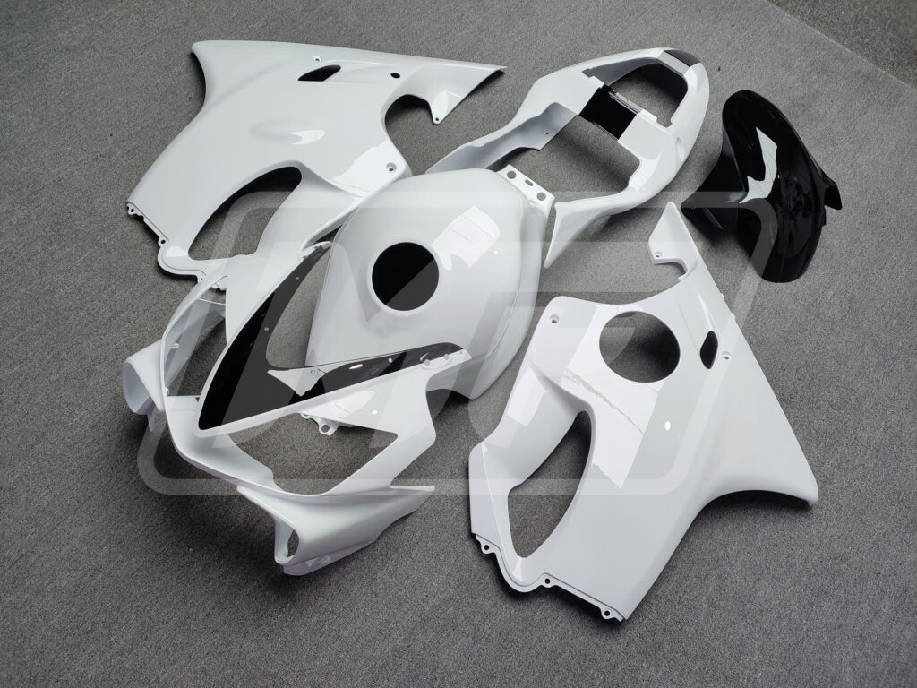Gloss White Black ABS fairings for Honda CBR600 F4i 2001 - 2003 - premium OEM fit kit by Monster Fairings