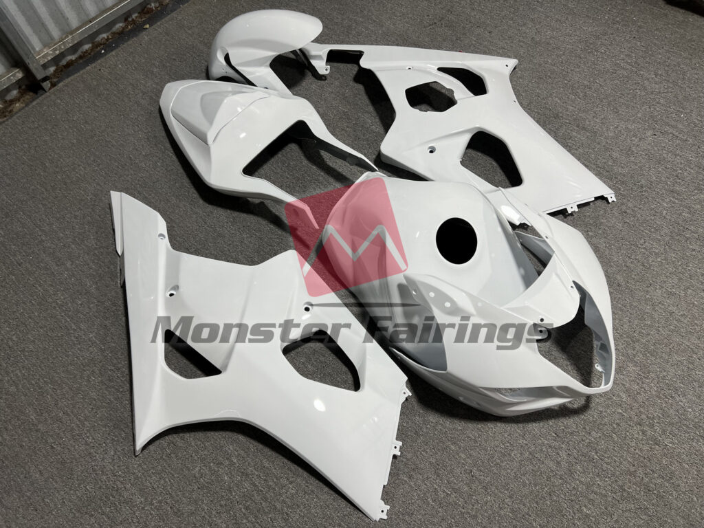 2003 - 2004 Suzuki GSXR 1000 Gloss White fairing set - ABS injection, custom painted by Monster Fairings