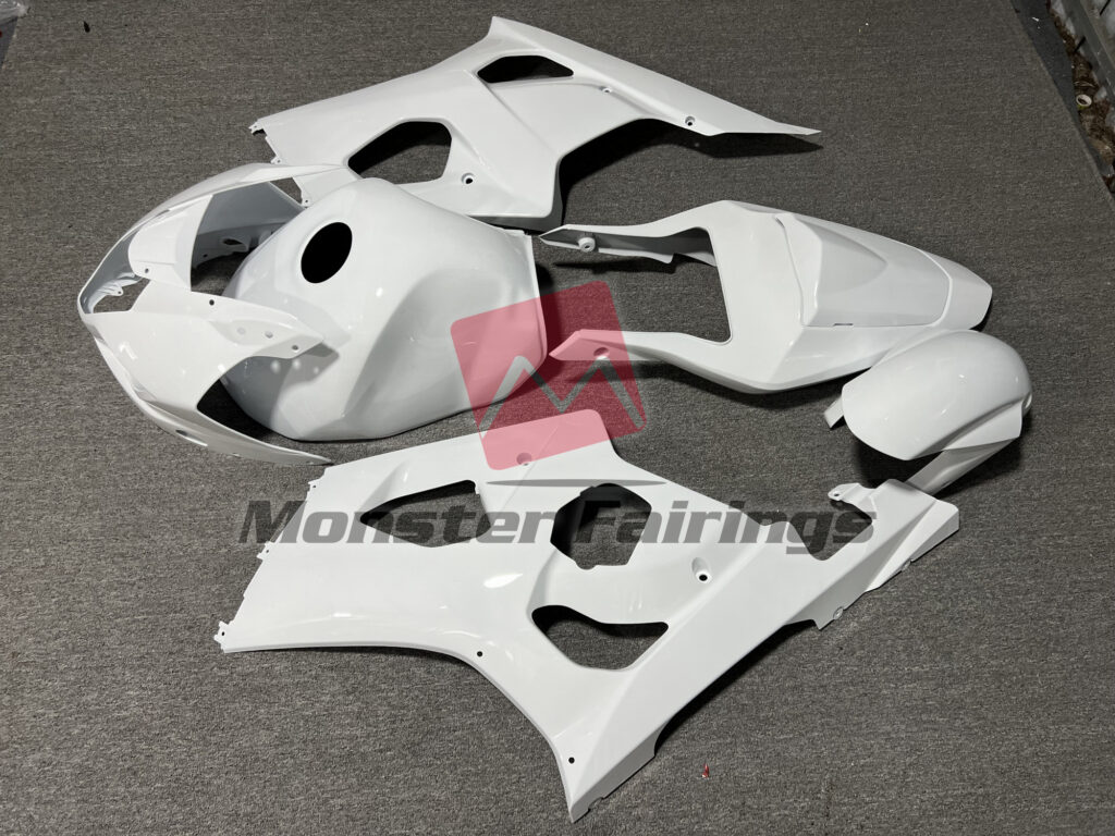 Suzuki GSXR 1000 custom ABS fairings 2003 - 2004 in Gloss White - durable replacement kit, Monster Fairings