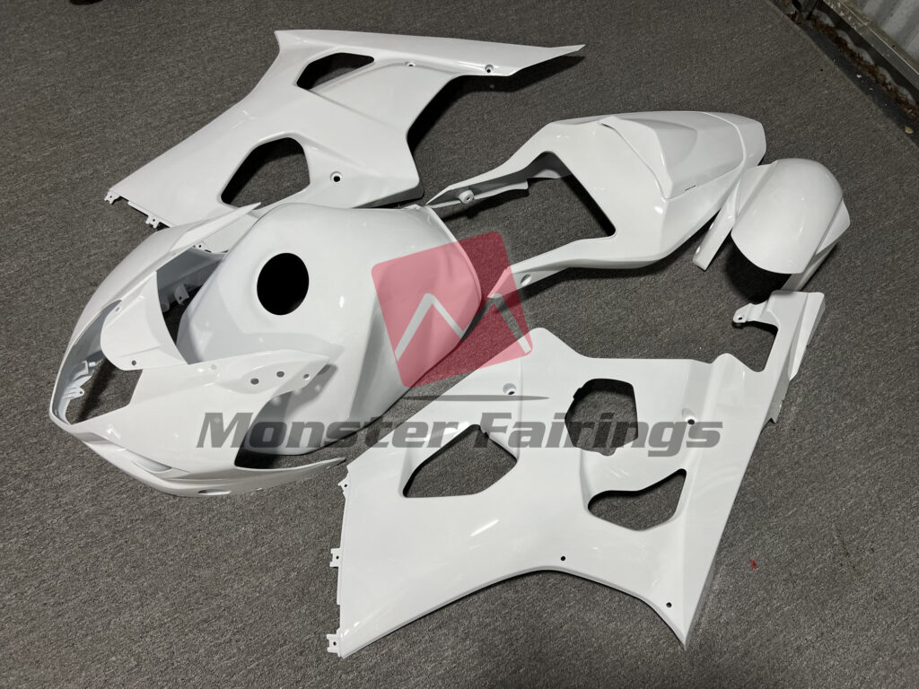 Gloss White ABS fairings for Suzuki GSXR 1000 2003 - 2004 - premium OEM fit kit by Monster Fairings