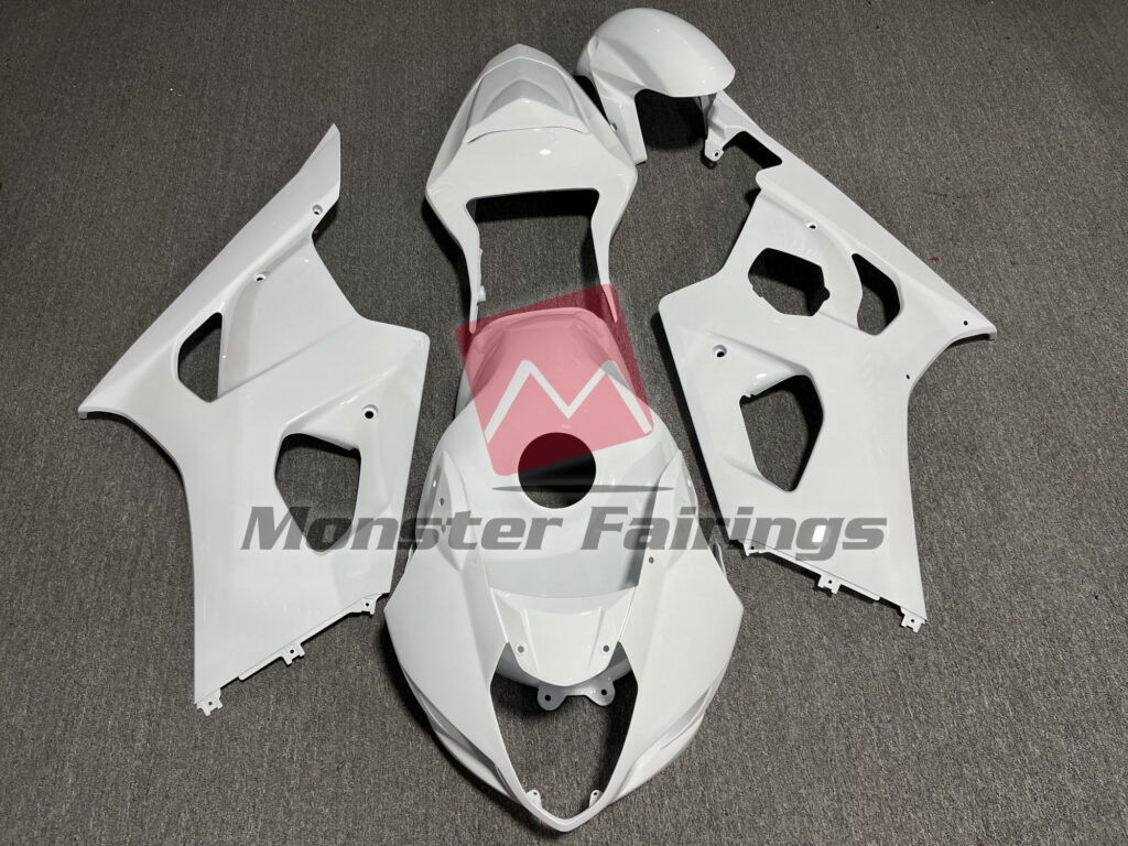 Suzuki GSXR 1000 2003 - 2004 Gloss White ABS fairings - custom motorcycle bodywork kit by Monster Fairings