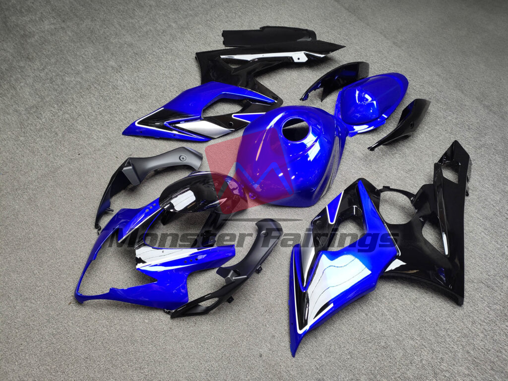 Gloss Blue & Black with Silver ABS fairings for Suzuki GSXR 1000 2005 - 2006 - premium OEM fit kit by Monster Fairings