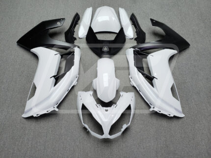 Kawasaki Ninja 650R 2012-2016 Gloss White with Matte Black ABS Fairings | Monster Fairings