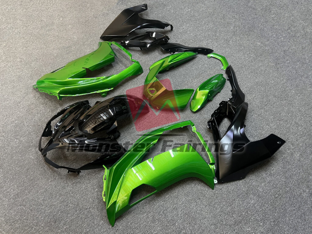Gloss Green & Black ABS fairings for Kawasaki Ninja 650R 2012 - 2016 - premium OEM fit kit by Monster Fairings
