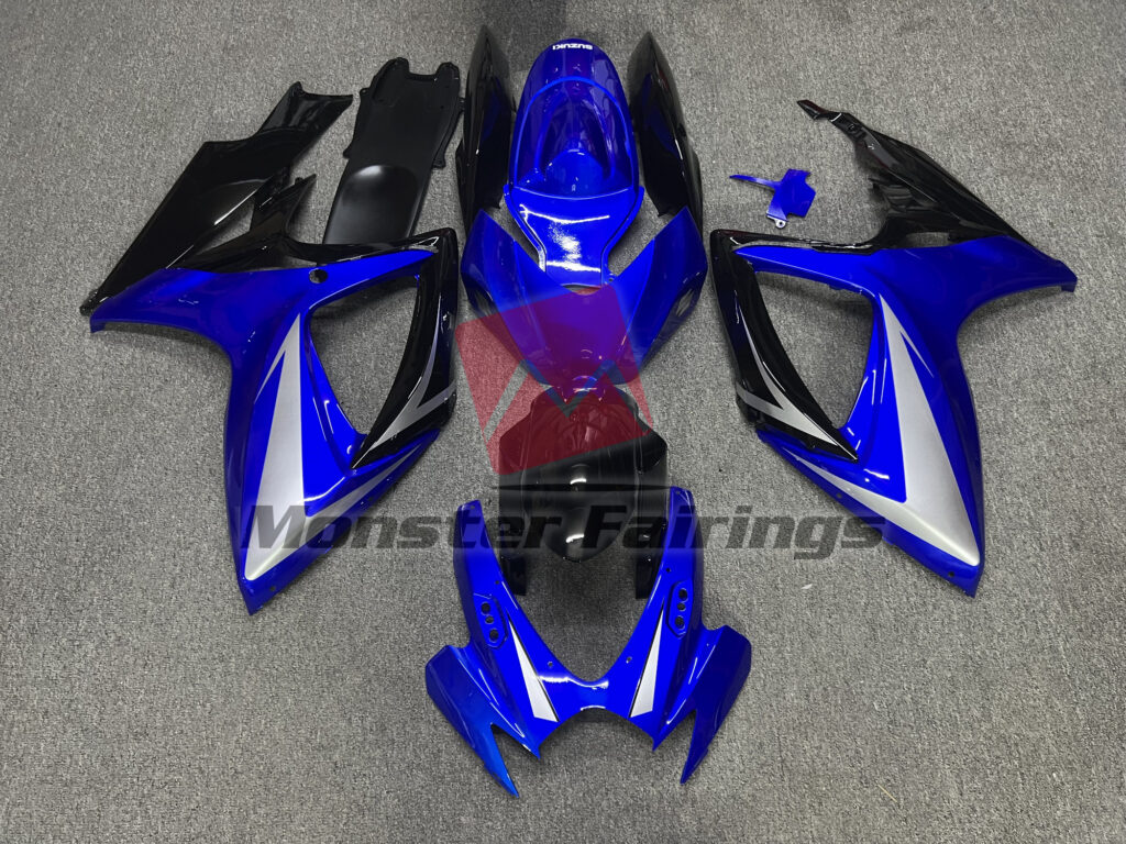 Suzuki GSXR 600 - 750 2006 - 2007 Blue and Black Special ABS fairings - custom motorcycle bodywork kit by Monster Fairings