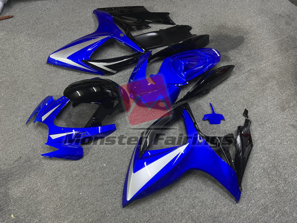 Blue and Black Special ABS fairings for Suzuki GSXR 600 - 750 2006 - 2007 - premium OEM fit kit by Monster Fairings