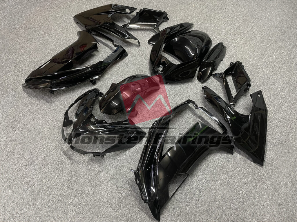 Gloss Black ABS fairings for Kawasaki Ninja 650R 2012 - 2016 - premium OEM fit kit by Monster Fairings