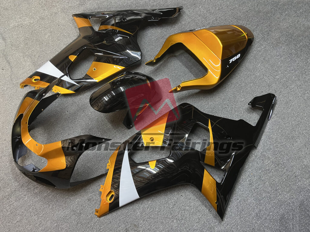 Bronze and Black OEM Style ABS fairings for Suzuki GSXR 600 - 750 2001 - 2003 - premium OEM fit kit by Monster Fairings