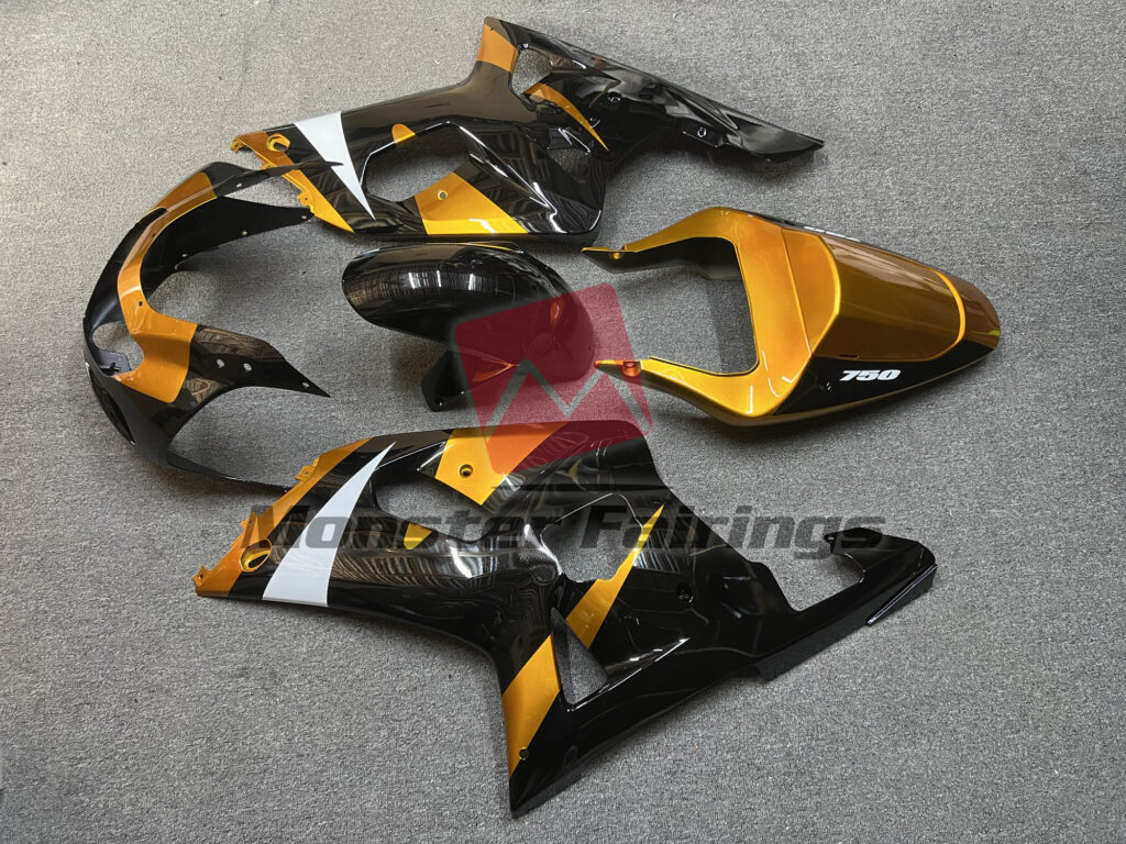 2001 - 2003 Suzuki GSXR Bronze and Black OEM Style fairing set - ABS injection, custom painted by Monster Fairings