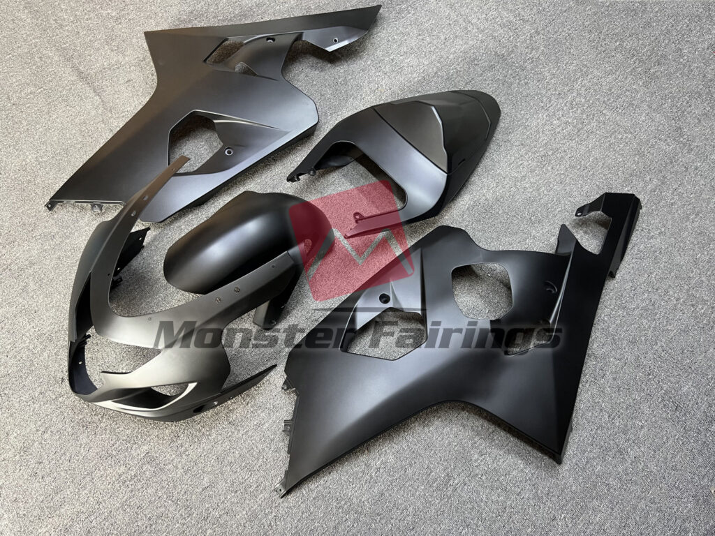 Suzuki GSXR custom ABS fairings 2004 - 2005 in Matte Black Style - durable replacement kit, Monster Fairings