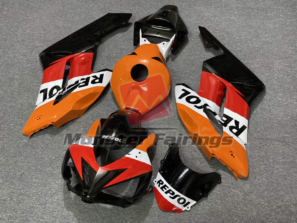 2004 - 2005 Honda CBR1000RR Gloss Classic Repsol fairing set - ABS injection, custom painted by Monster Fairings