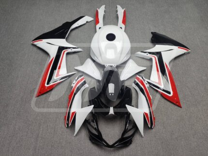 Suzuki GSXR 600-750 2011-2025 Gloss White & Black with Red ABS Fairings | Monster Fairings