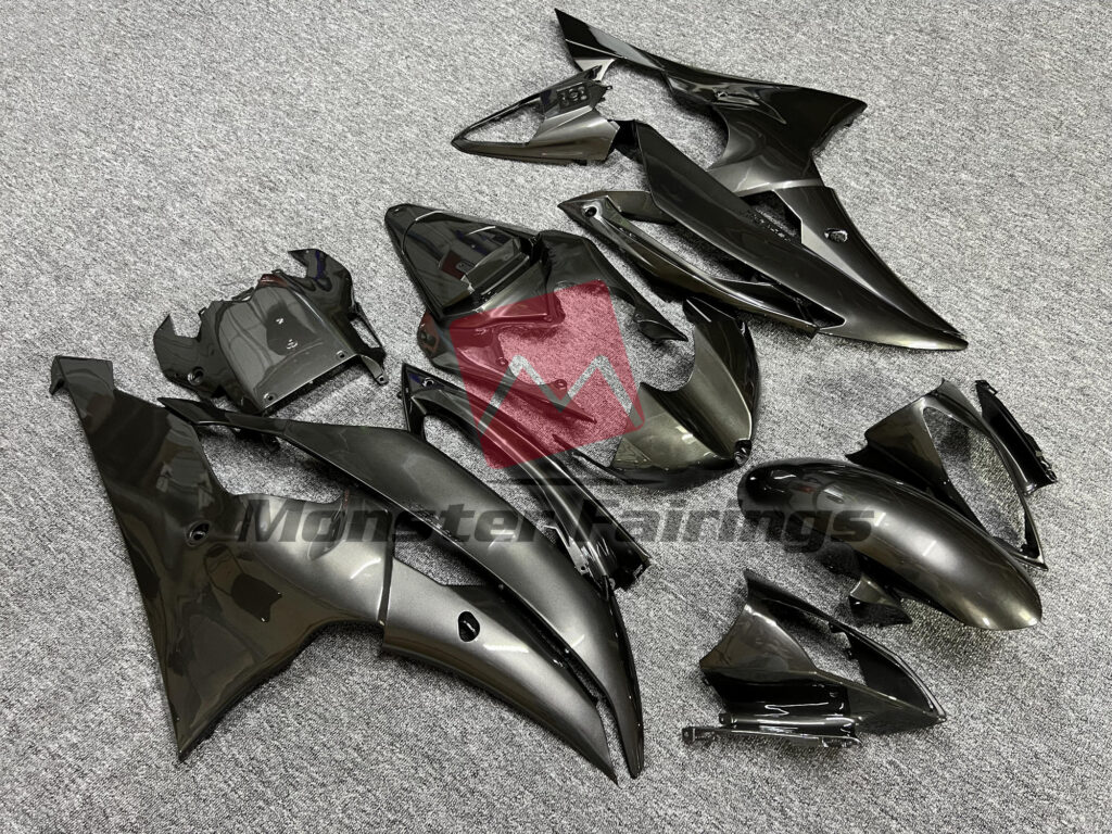 Gloss Dark Silver ABS fairings for Yamaha R6 2008 - 2016 - premium OEM fit kit by Monster Fairings