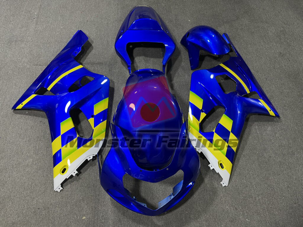 Suzuki GSXR 600 - 750 2001 - 2003 MoviStar Blue Gloss ABS fairings - custom motorcycle bodywork kit by Monster Fairings