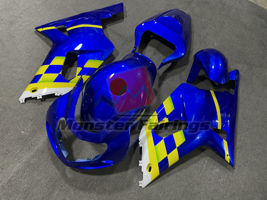 MoviStar Blue Gloss ABS fairings for Suzuki GSXR 600 - 750 2001 - 2003 - premium OEM fit kit by Monster Fairings