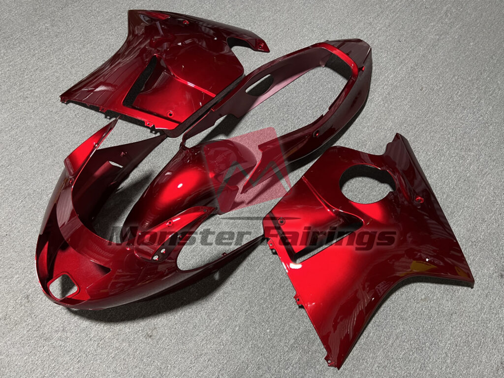 Honda CBR1100XX custom ABS fairings 1999 - 2007 in Gloss Deep Vibrant Red - durable replacement kit, Monster Fairings