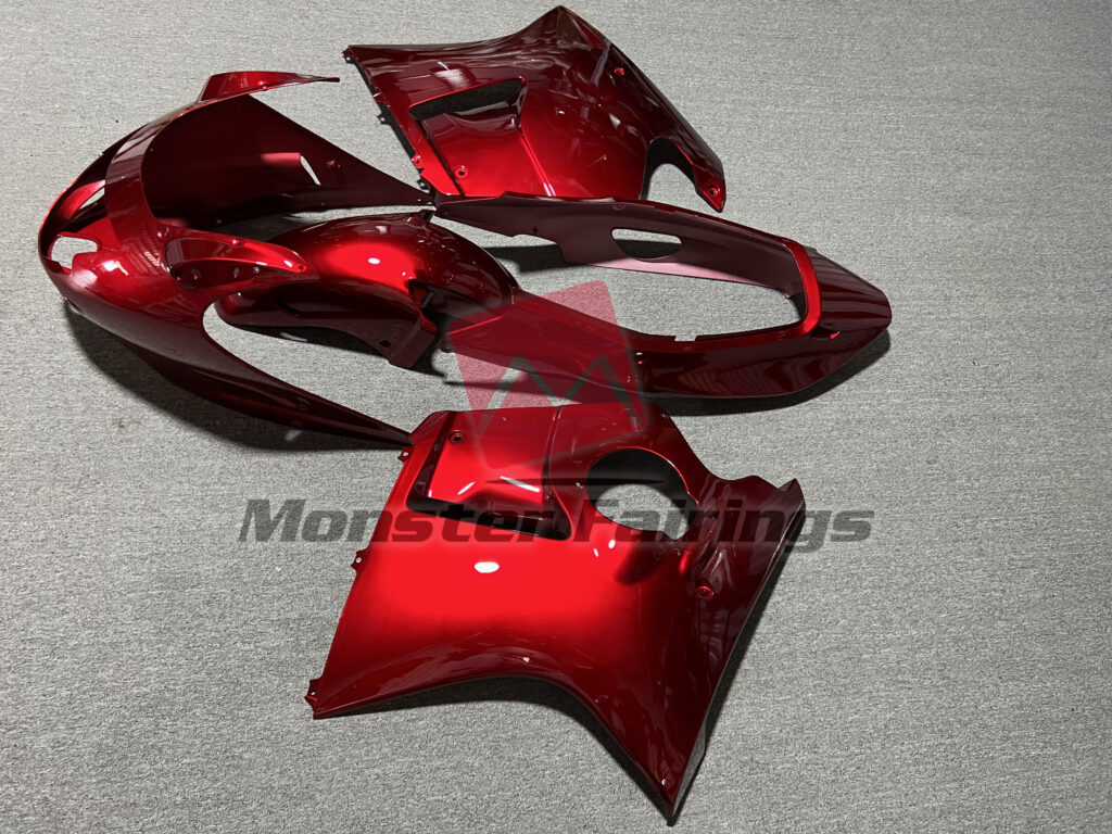 1999 - 2007 Honda CBR1100XX Gloss Deep Vibrant Red fairing set - ABS injection, custom painted by Monster Fairings