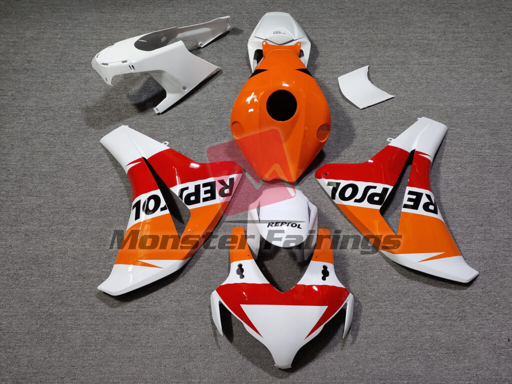 Honda CBR1000RR 2008 - 2011 Gloss White Repsol ABS fairings - custom motorcycle bodywork kit by Monster Fairings