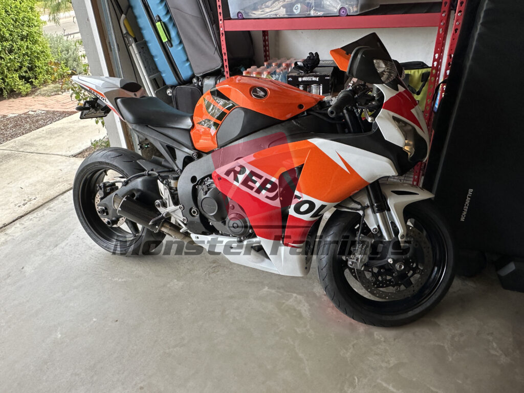 Monster Fairings ABS fairing kit for Honda CBR1000RR 2008 - 2011 - Gloss White Repsol, precise OEM fit