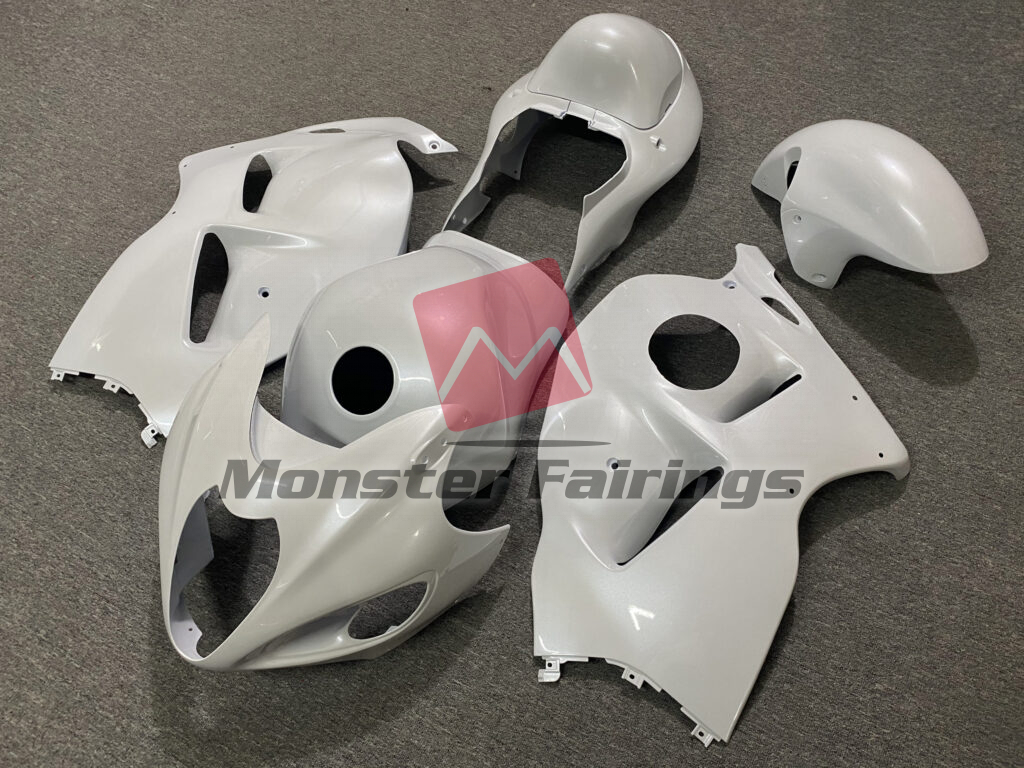 Pearl White ABS fairings for Suzuki GSXR 1300 1997 - 2007 - premium OEM fit kit by Monster Fairings