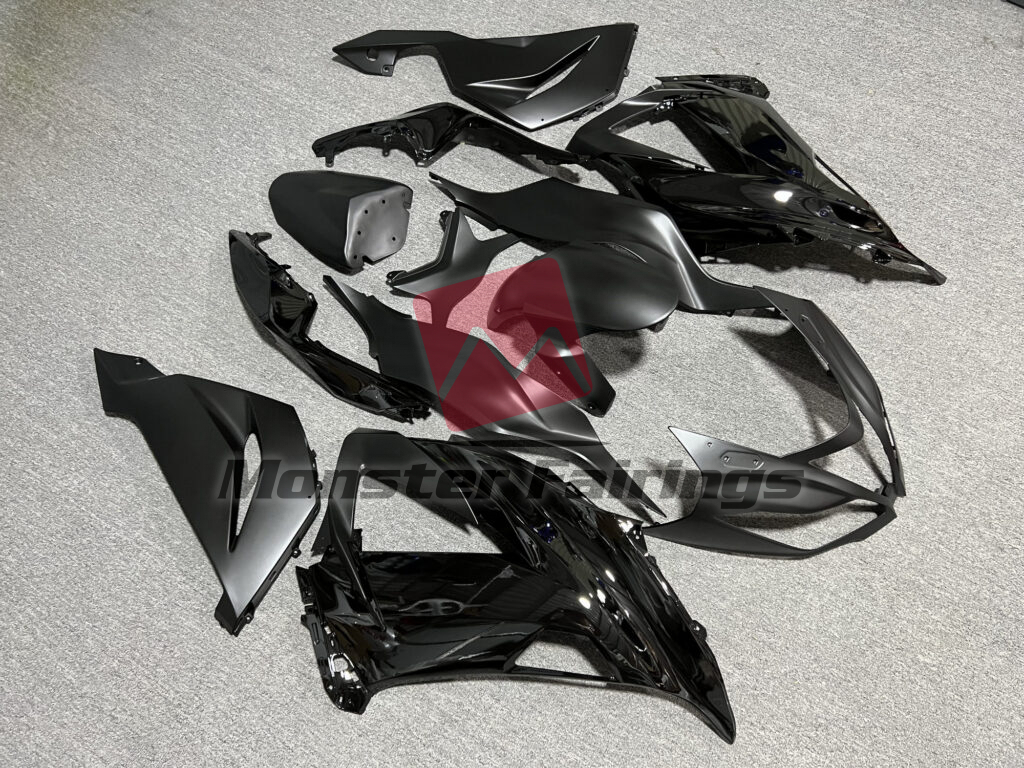 Gloss & Matte Black ABS fairings for Kawasaki ZX6R 2013 - 2018 - premium OEM fit kit by Monster Fairings