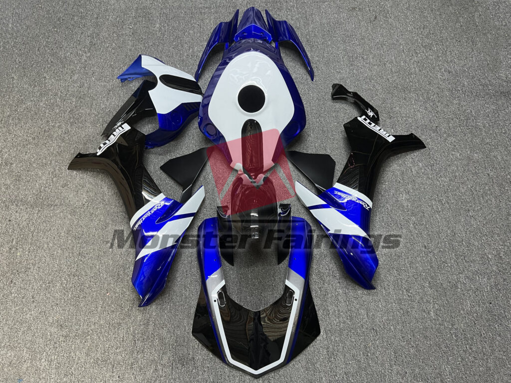 Yamaha R1 2015 - 2019 Blue and White Custom Style ABS fairings - custom motorcycle bodywork kit by Monster Fairings