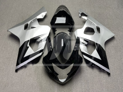 Suzuki GSXR 600-750 2004-2005 Gloss Silver & Black OEM Style ABS Fairings | Monster Fairings