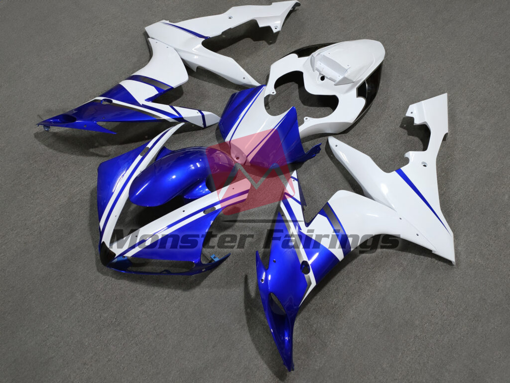 Gloss White & Blue with Gray ABS fairings for Yamaha R1 2004 - 2006 - premium OEM fit kit by Monster Fairings