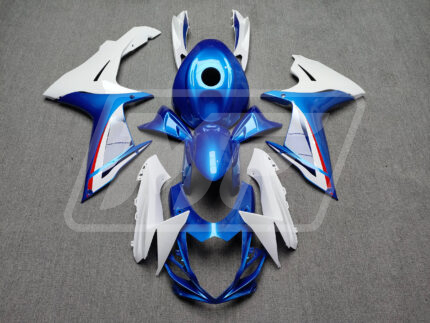 Suzuki GSXR 600-750 2011-2026 Gloss Blue & White ABS Fairings | Monster Fairings