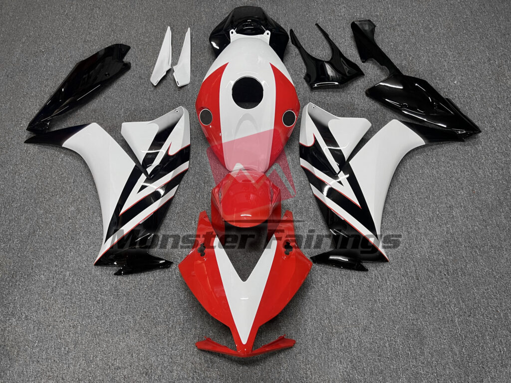 Honda CBR1000RR 2012 - 2016 Black and Red/White Gloss ABS fairings - custom motorcycle bodywork kit by Monster Fairings