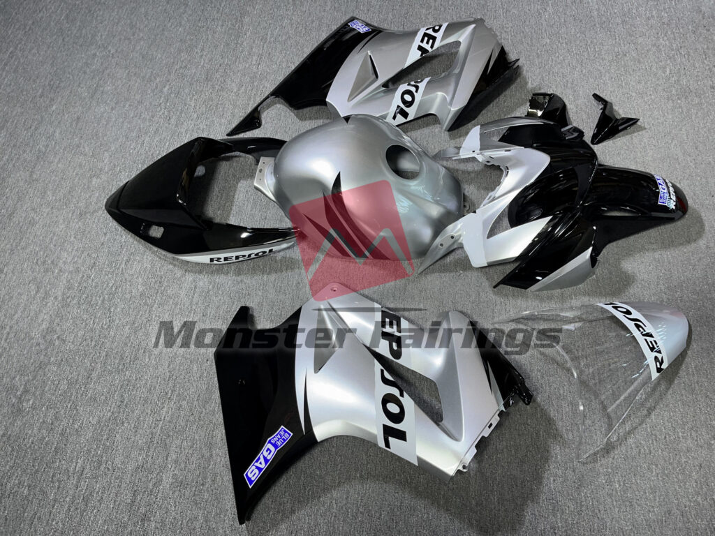 Gloss Silver Repsol ABS fairings for Honda VFR800 2002 - 2012 - premium OEM fit kit by Monster Fairings