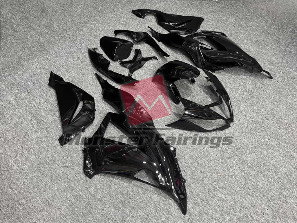 Gloss Black ABS fairings for Kawasaki ZX6R 2013 - 2018 - premium OEM fit kit by Monster Fairings