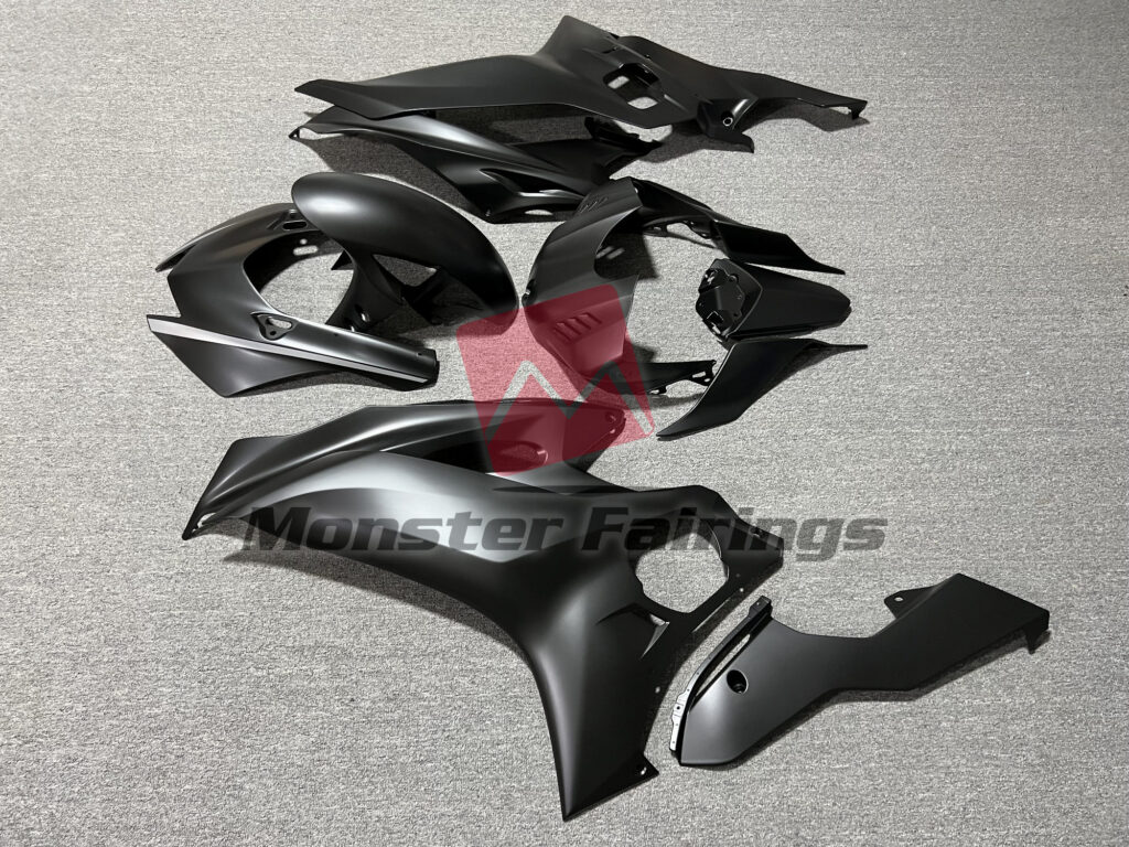 2017 - 2022 Yamaha R6 Matte Black fairing set - ABS injection, custom painted by Monster Fairings